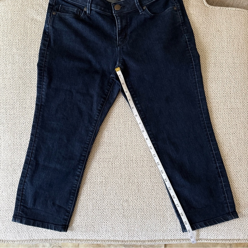 Ann Taylor LOFT Womens Curvy Crop Blue Jeans Size 4P/27 - Picture 8 of 8